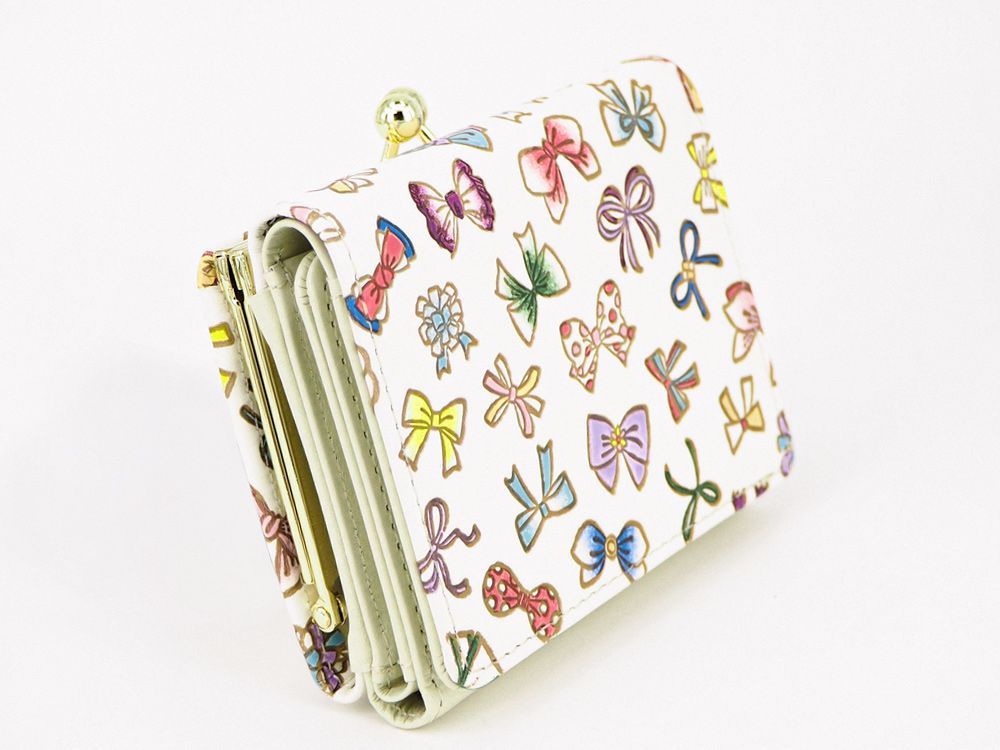 Tiny Ribbons Small GAMAGUCHI Trifold Wallet