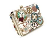 Gears Of Time (Blue-Green) Small GAMAGUCHI Trifold Wallet