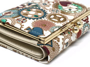 Gears Of Time (Blue-Green) Small GAMAGUCHI Trifold Wallet
