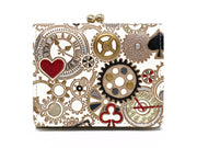 Gears Of Time (Red-Black) Small GAMAGUCHI Trifold Wallet