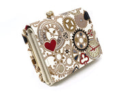 Gears Of Time (Red-Black) Small GAMAGUCHI Trifold Wallet