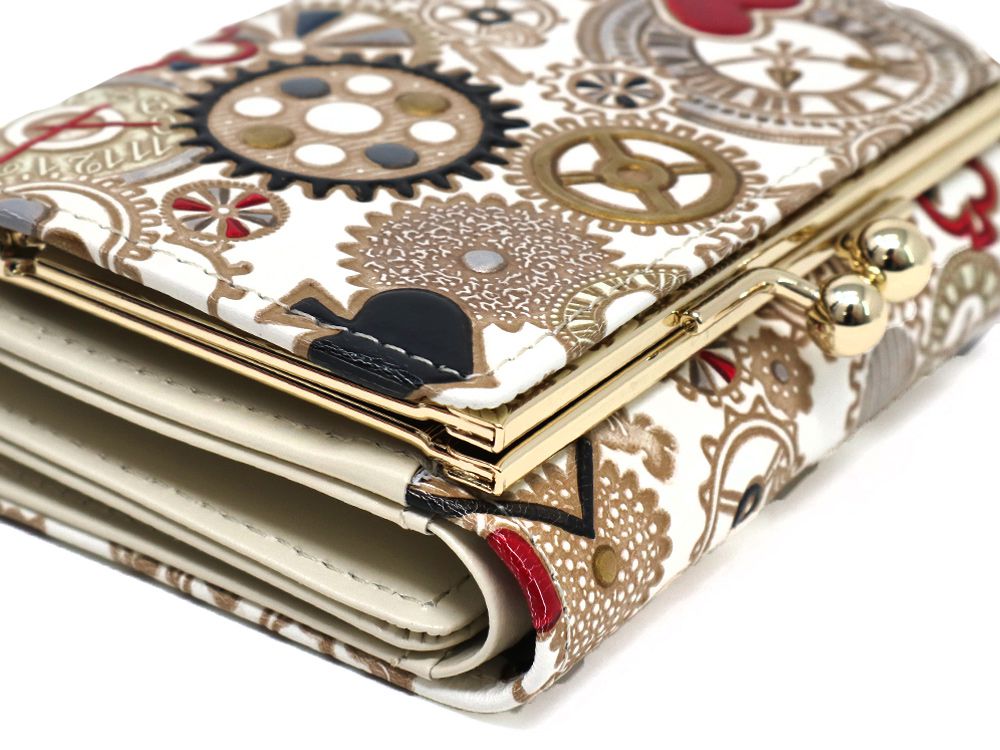 Gears Of Time (Red-Black) Small GAMAGUCHI Trifold Wallet