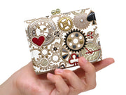 Gears Of Time (Red-Black) Small GAMAGUCHI Trifold Wallet