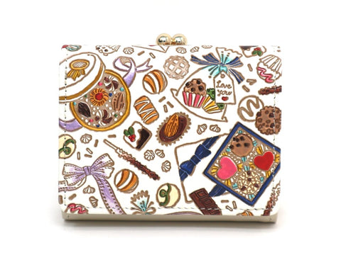 Chocolate Small GAMAGUCHI Trifold Wallet