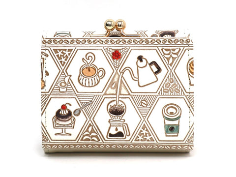 Coffee Small GAMAGUCHI Trifold Wallet