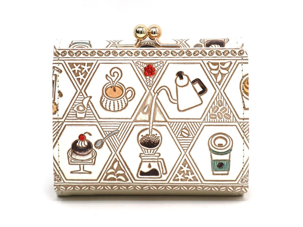 Coffee Small GAMAGUCHI Trifold Wallet