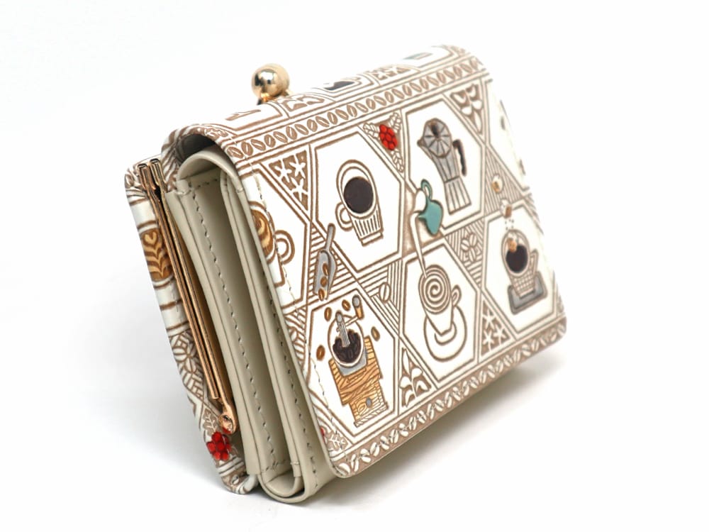 Coffee Small GAMAGUCHI Trifold Wallet