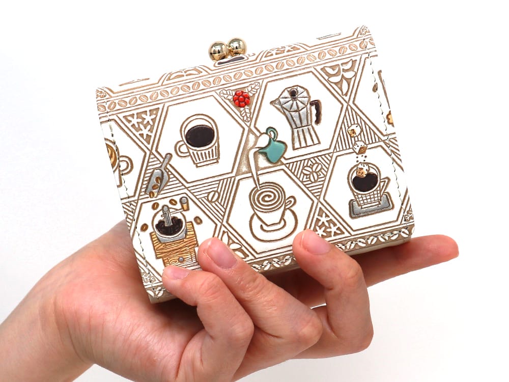 Coffee Small GAMAGUCHI Trifold Wallet