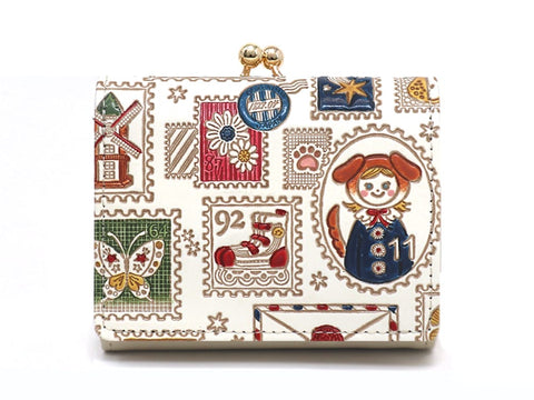 Stamps Small GAMAGUCHI Trifold Wallet