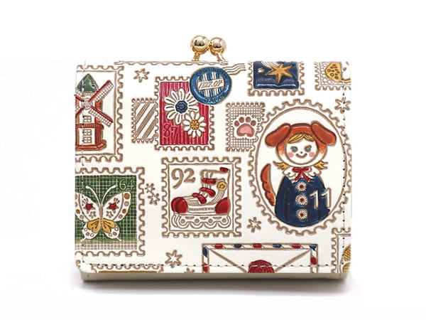 Stamps Small GAMAGUCHI Trifold Wallet