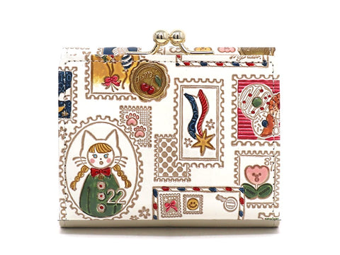 Stamps Small GAMAGUCHI Trifold Wallet