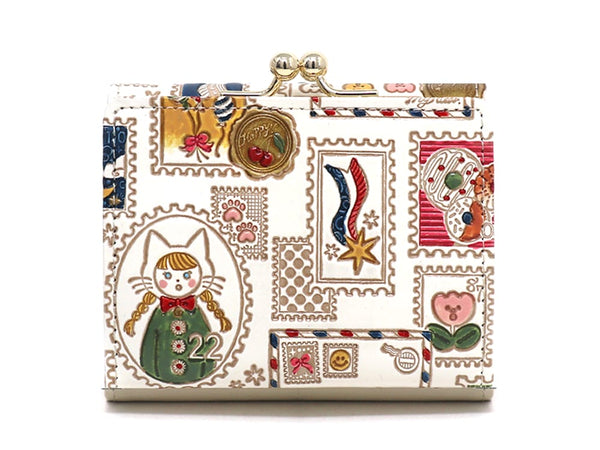Stamps Small GAMAGUCHI Trifold Wallet