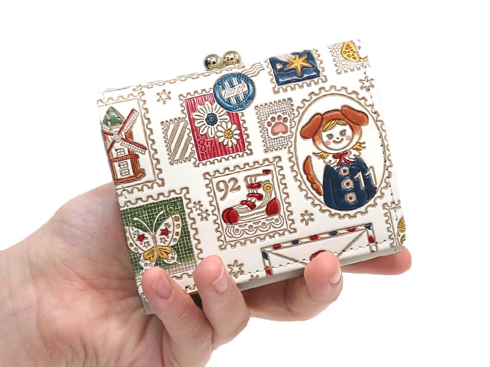 Stamps Small GAMAGUCHI Trifold Wallet