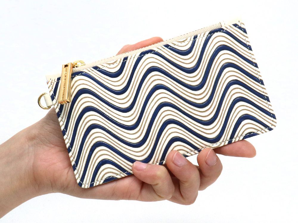 YOKONAMI Waves (Navy) Thin Card Case