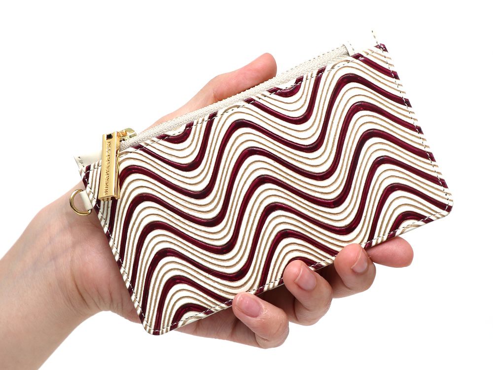 YOKONAMI Waves (Wine) Thin Card Case