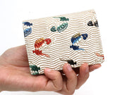 Carps leaping the waterfall  Square Coin Purse