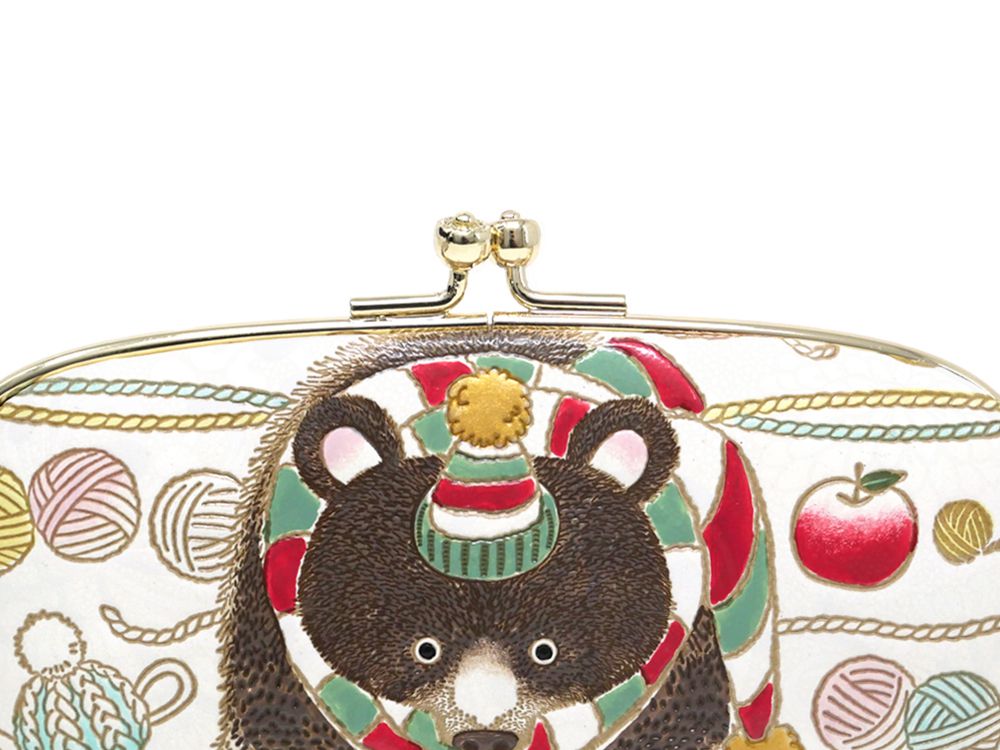 Knitting Bear GAMAGUCHI Small Clasp Purse