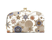 Snow Ornaments (Blue) GAMAGUCHI Small Clasp Purse