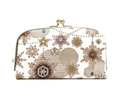 Snow Ornaments (Brown) GAMAGUCHI Small Clasp Purse