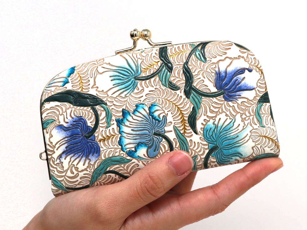 North Garden (Turquoise) GAMAGUCHI Small Clasp Purse