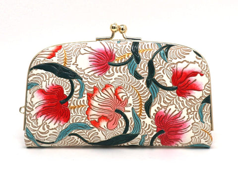 North Garden (Coral) GAMAGUCHI Small Clasp Purse