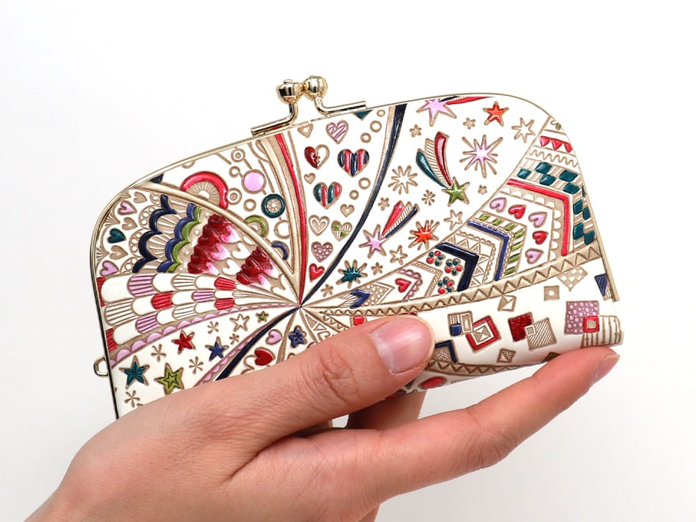 Glossy Hearts GAMAGUCHI Small Clasp Purse