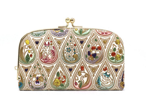 Flowers and Cats (Mix) GAMAGUCHI Small Clasp Purse