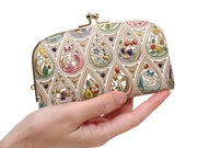 Flowers and Cats (Mix) GAMAGUCHI Small Clasp Purse