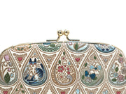 Flowers and Cats (Indigo) GAMAGUCHI Small Clasp Purse