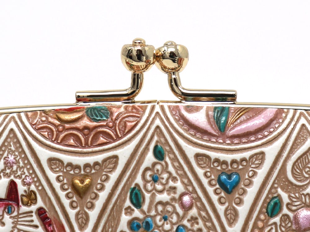 Flowers and Cats (Rose) GAMAGUCHI Small Clasp Purse