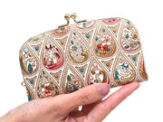 Flowers and Cats (Rose) GAMAGUCHI Small Clasp Purse