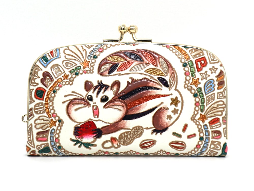 Foodie Squirrel GAMAGUCHI Small Clasp Purse
