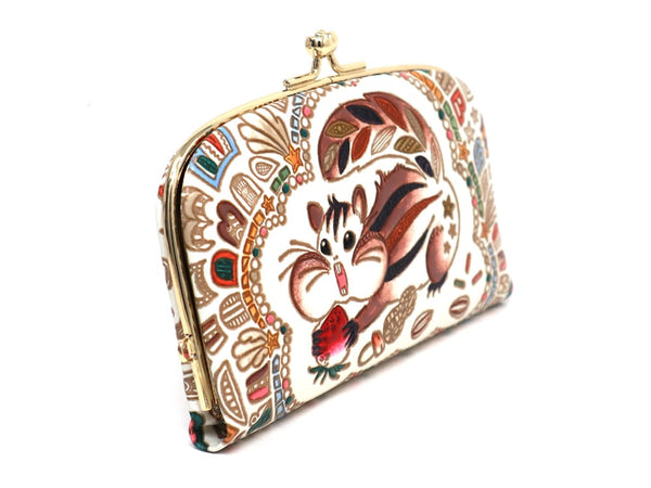 Foodie Squirrel GAMAGUCHI Small Clasp Purse