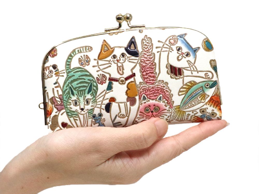 Cats GAMAGUCHI Small Clasp Purse