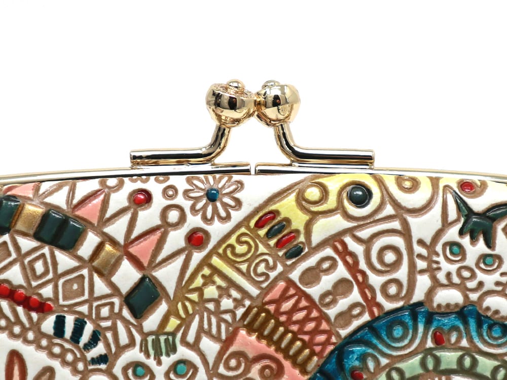 Camouflaged Cats GAMAGUCHI Small Clasp Purse