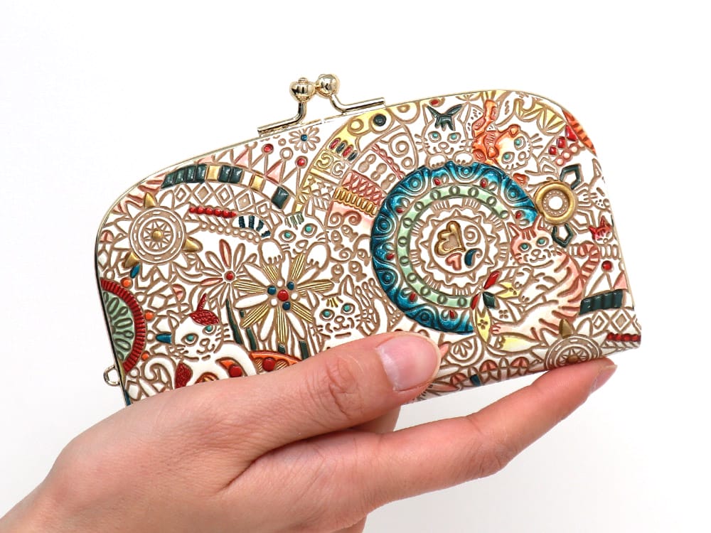 Camouflaged Cats GAMAGUCHI Small Clasp Purse