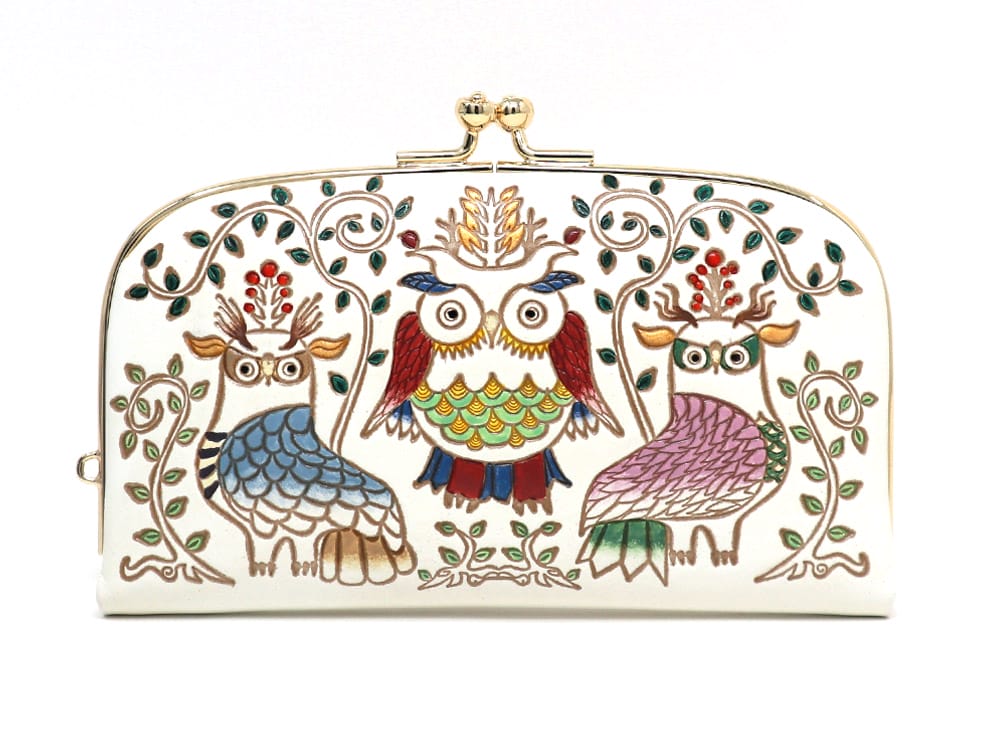 Owls GAMAGUCHI Small Clasp Purse