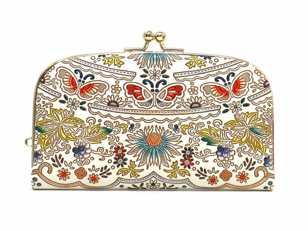 Mo Li Hua - Jasmine Flower (Blue) GAMAGUCHI Small Clasp Purse