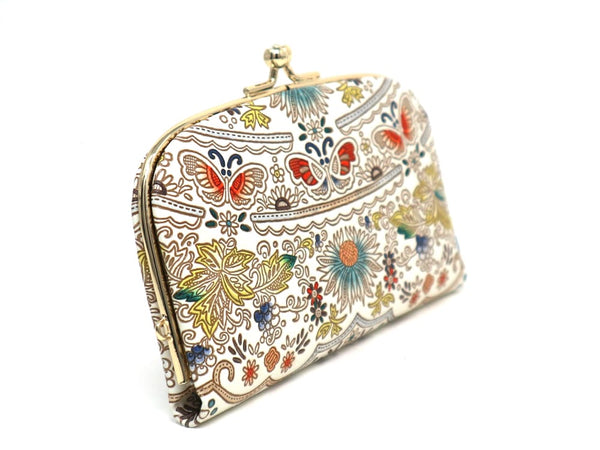 Mo Li Hua - Jasmine Flower (Blue) GAMAGUCHI Small Clasp Purse
