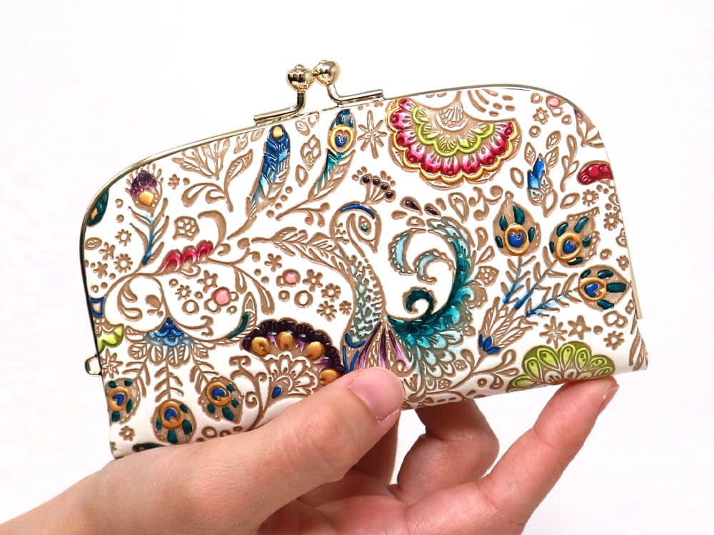 Peacock GAMAGUCHI Small Clasp Purse