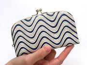 YOKONAMI Waves (Navy) GAMAGUCHI Small Clasp Purse