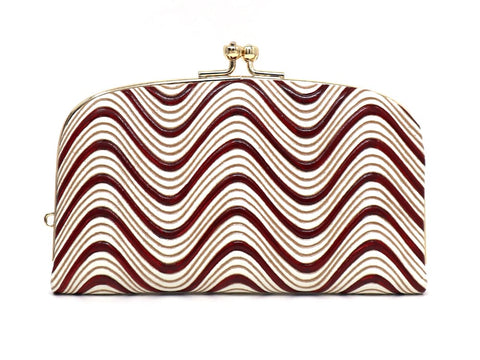 YOKONAMI Waves (Wine) GAMAGUCHI Small Clasp Purse