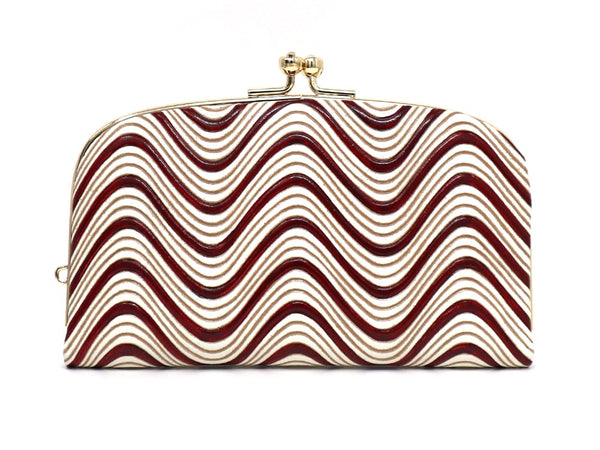 YOKONAMI Waves (Wine) GAMAGUCHI Small Clasp Purse