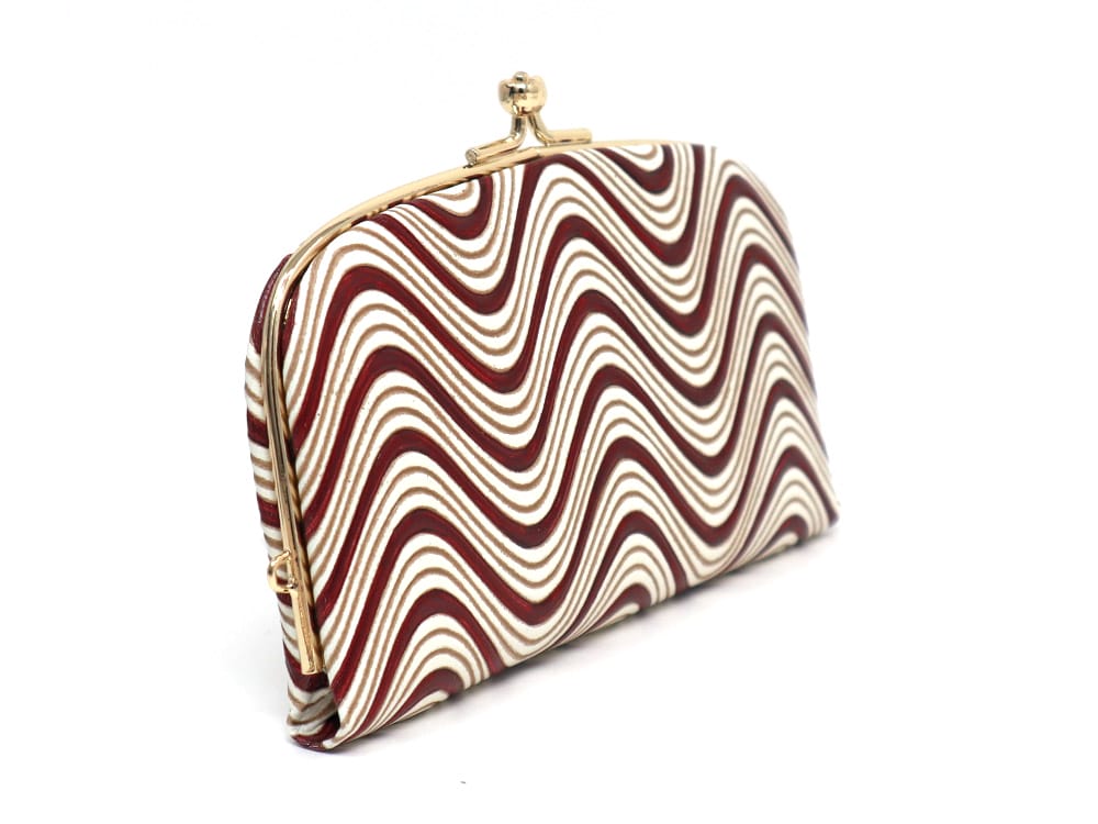 YOKONAMI Waves (Wine) GAMAGUCHI Small Clasp Purse
