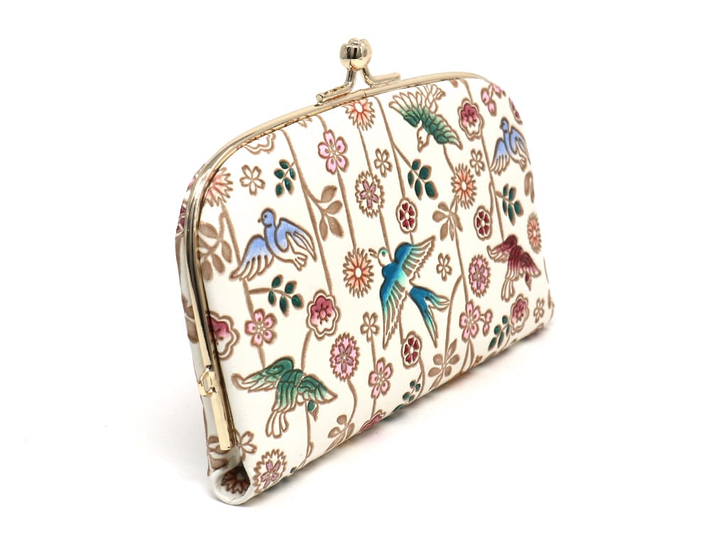 Birds and Cherry Blossoms GAMAGUCHI Small Clasp Purse