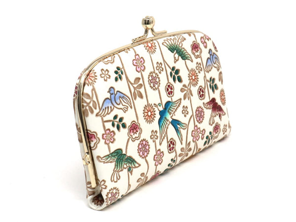 Birds and Cherry Blossoms GAMAGUCHI Small Clasp Purse