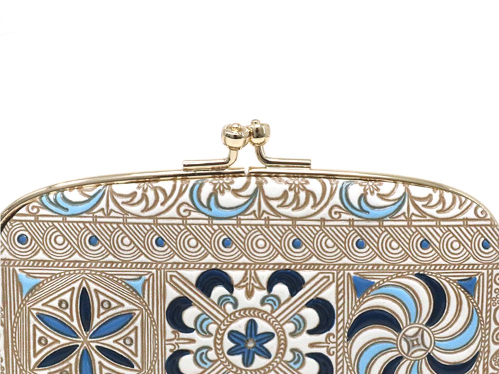 KINSHA - Persia Tiles (Blue) GAMAGUCHI Small Clasp Purse