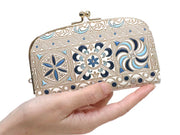KINSHA - Persia Tiles (Blue) GAMAGUCHI Small Clasp Purse