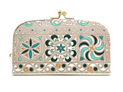 KINSHA - Persia Tiles (Green) GAMAGUCHI Small Clasp Purse