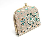 KINSHA - Persia Tiles (Green) GAMAGUCHI Small Clasp Purse
